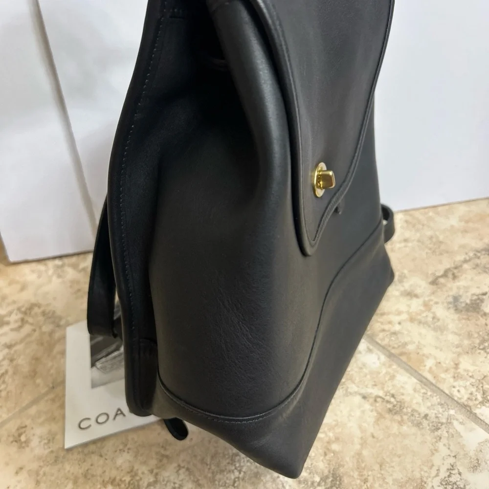 Coach Black 9791 daypack vintage   Leather Backpack - Picture 2 of 8